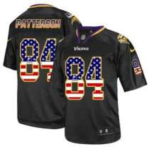 Nike Minnesota Vikings -84 Cordarrelle Patterson Black NFL Elite USA Flag Fashion Jersey Nike Minnesota Vikings -84 Cordarrelle Patterson Black NFL Elite USA Flag Fashion Jersey