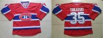 Montreal Canadiens -35 Dustin Tokarski Red Stitched NHL Jersey Montreal Canadiens -35 Dustin Tokarski Red Stitched NHL Jersey