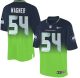 Nike Seahawks -54 Bobby Wagner Steel Blue Green Stitched NFL Elite Fadeaway Fashion Jersey