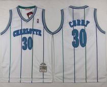 Mitchell And Ness Charlotte Hornets -30 Dell Curry White Throwback Stitched NBA Jersey