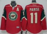 Minnesota Wild -11 Zach Parise Red Stitched NHL Jersey