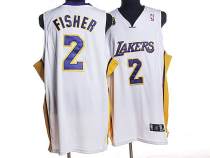 Los Angeles Lakers -2 Derek Fisher Stitched White NBA Jersey Los Angeles Lakers -2 Derek Fisher Stitched White NBA Jersey