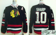 Autographed NHL Chicago Blackhawks -10 Patrick Sharp Black 2014 Stadium Series Jersey