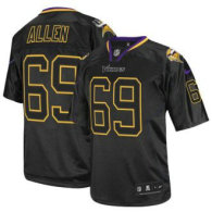 Nike Vikings -69 Jared Allen Lights Out Black Stitched NFL Elite Jersey