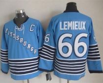 Pittsburgh Penguins -66 Mario Lemieux Light Blue CCM Throwback Stitched NHL Jersey Pittsburgh Penguins -66 Mario Lemieux Light Blue CCM Throwback Stitched NHL Jersey