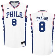 Philadelphia 76ers -8 Jahlil Okafor White Stitched NBA Jersey
