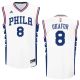 Philadelphia 76ers -8 Jahlil Okafor White Stitched NBA Jersey