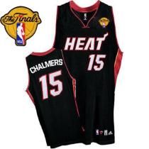 Miami Heat -15 Mario Chalmers Black Finals Patch Stitched NBA Jersey Miami Heat -15 Mario Chalmers Black Finals Patch Stitched NBA Jersey