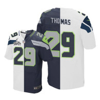 Seattle Seahawks Super Bowl XLVIII #29 Men's Earl Thomas Elite Team Road Two Tone Jersey