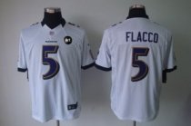Nike Ravens -5 Joe Flacco White With Art Patch Stitched NFL Limited Jersey Nike Ravens -5 Joe Flacco White With Art Patch Stitched NFL Limited Jersey