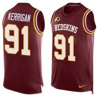 Nike Redskins -91 Ryan Kerrigan Burgundy Red Team Color Stitched NFL Limited Tank Top Jersey