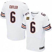 Nike Chicago Bears -6 White Cutler C Patch Elite Jersey Nike Chicago Bears -6 White Cutler C Patch Elite Jersey