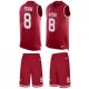49ers #8 Steve Young Red Team Color Stitched NFL Limited Tank Top Suit Jersey