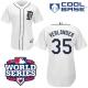 Detroit Tigers #35 Justin Verlander White Cool Base w 2012 World Series Patch Stitched MLB Jersey