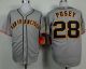 San Francisco Giants #28 Buster Posey Grey Road Cool Base Stitched MLB Jersey