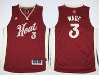Miami Heat #3 Dwyane Wade Red 2015-2016 Christmas Day Stitched Youth NBA Jersey