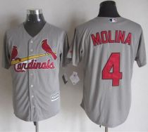 St Louis Cardinals #4 Yadier Molina Grey New Cool Base Stitched MLB Jersey St Louis Cardinals #4 Yadier Molina Grey New Cool Base Stitched MLB Jersey