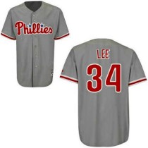 Philadelphia Phillies #34 Cliff Lee Grey Stitched MLB Jersey Philadelphia Phillies #34 Cliff Lee Grey Stitched MLB Jersey