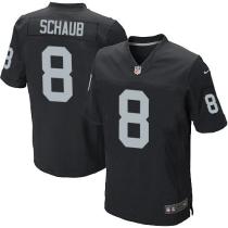 Nike Oakland Raiders #8 Matt Schaub Black Team Color Men's Stitched NFL Elite Jersey Nike Oakland Raiders #8 Matt Schaub Black Team Color Men's Stitched NFL Elite Jersey