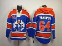 Edmonton Oilers -64 Nail Yakupov Light Blue Sawyer Hooded Sweatshirt Stitched NHL Jersey Edmonton Oilers -64 Nail Yakupov Light Blue Sawyer Hooded Sweatshirt Stitched NHL Jersey