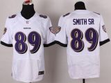 Nike Ravens -89 Steve Smith White Men's Stitched NFL New Elite Jersey