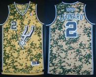 San Antonio Spurs -2 Kawhi Leonard Camo Stitched NBA Jersey