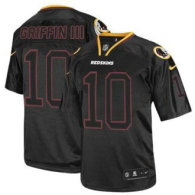 Nike Redskins -10 Robert Griffin III Lights Out Black Stitched NFL Elite Jersey