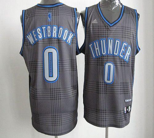 Oklahoma City Thunder -0 Russell Westbrook Black Rhythm Fashion Stitched NBA Jersey