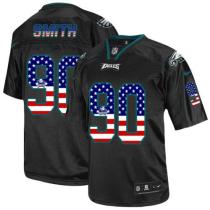 Nike Philadelphia Eagles #90 Marcus Smith Black Men's Stitched NFL Elite USA Flag Fashion Jersey Nike Philadelphia Eagles #90 Marcus Smith Black Men's Stitched NFL Elite USA Flag Fashion Jersey