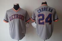 Detroit Tigers -24 Miguel Cabrera Grey 1970's Turn Back The Clock Stitched MLB Jersey Detroit Tigers -24 Miguel Cabrera Grey 1970's Turn Back The Clock Stitched MLB Jersey
