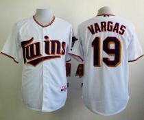 Minnesota Twins -19 Kennys Vargas White Home Cool Base Stitched MLB Jersey Minnesota Twins -19 Kennys Vargas White Home Cool Base Stitched MLB Jersey