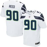 Nike Seahawks -90 Jarran Reed White Stitched NFL Elite Jersey