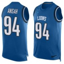 Nike Lions -94 Ziggy Ansah Blue Team Color Stitched NFL Limited Tank Top Jersey Nike Lions -94 Ziggy Ansah Blue Team Color Stitched NFL Limited Tank Top Jersey
