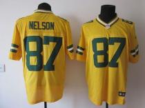 Nike Green Bay Packers #87 Jordy Nelson Yellow Alternate Men's Stitched NFL Elite Jersey