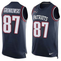 Nike New England Patriots -87 Rob Gronkowski Navy Blue Team Color Stitched NFL Limited Tank Top Jers Nike New England Patriots -87 Rob Gronkowski Navy Blue Team Color Stitched NFL Limited Tank Top Jers