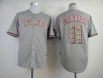 Texas Rangers #11 Yu Darvish Grey USMC Cool Base Stitched MLB Jersey Texas Rangers #11 Yu Darvish Grey USMC Cool Base Stitched MLB Jersey