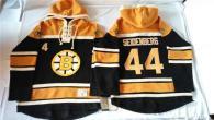 Boston Bruins -44 Dennis Seidenberg Black Sawyer Hooded Sweatshirt Stitched NHL Jersey