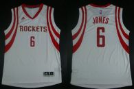 Revolution 30 Houston Rockets -6 Terrence Jones White Home Stitched NBA Jersey