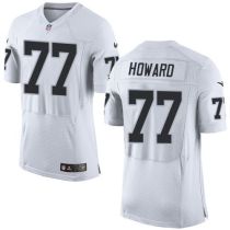 Nike Oakland Raiders #77 Austin Howard White Men's Stitched NFL New Elite Jersey Nike Oakland Raiders #77 Austin Howard White Men's Stitched NFL New Elite Jersey