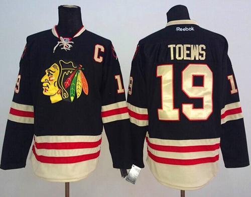 Chicago Blackhawks -19 Jonathan Toews Black 2015 Winter Classic Stitched NHL Jersey