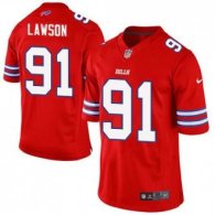 Nike Buffalo Bills -91 Manny Lawson Red Stitched NFL Elite Rush Jersey