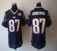 Nike Patriots -87 Rob Gronkowski Navy Blue Team Color With Hall of Fame 50th Patch Stitched NFL Elit
