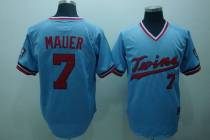 Minnesota Twins -7 Joe Mauer Light Blue Cooperstown Throwback Stitched MLB Jersey Minnesota Twins -7 Joe Mauer Light Blue Cooperstown Throwback Stitched MLB Jersey