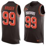 Nike Browns -99 Paul Kruger Brown Team Color Stitched NFL Limited Tank Top Jersey