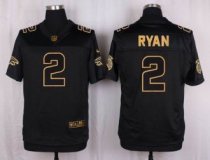 Nike Atlanta Falcons 2 Matt Ryan Black Stitched NFL Elite Pro Line Gold Collection Jersey Nike Atlanta Falcons 2 Matt Ryan Black Stitched NFL Elite Pro Line Gold Collection Jersey