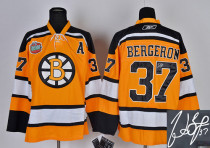 Autographed Boston Bruins -37 Patrice Bergeron Yellow Stitched NHL Jersey Autographed Boston Bruins -37 Patrice Bergeron Yellow Stitched NHL Jersey