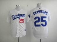 Los Angeles Dodgers -25 Carl Crawford White Cool Base Stitched MLB Jersey