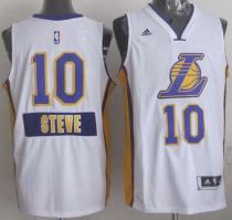 Los Angeles Lakers -10 Steve Nash White 2014-15 Christmas Day Stitched NBA Jersey Los Angeles Lakers -10 Steve Nash White 2014-15 Christmas Day Stitched NBA Jersey