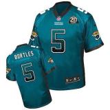 Nike Jacksonville Jaguars #5 Blake Bortles Teal Green Team Color With 20TH Season Patch Men's Stitch
