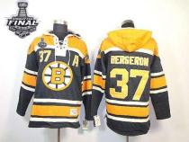 Boston Bruins Stanley Cup Finals Patch -37 Patrice Bergeron Black Sawyer Hooded Sweatshirt Stitched Boston Bruins Stanley Cup Finals Patch -37 Patrice Bergeron Black Sawyer Hooded Sweatshirt Stitched